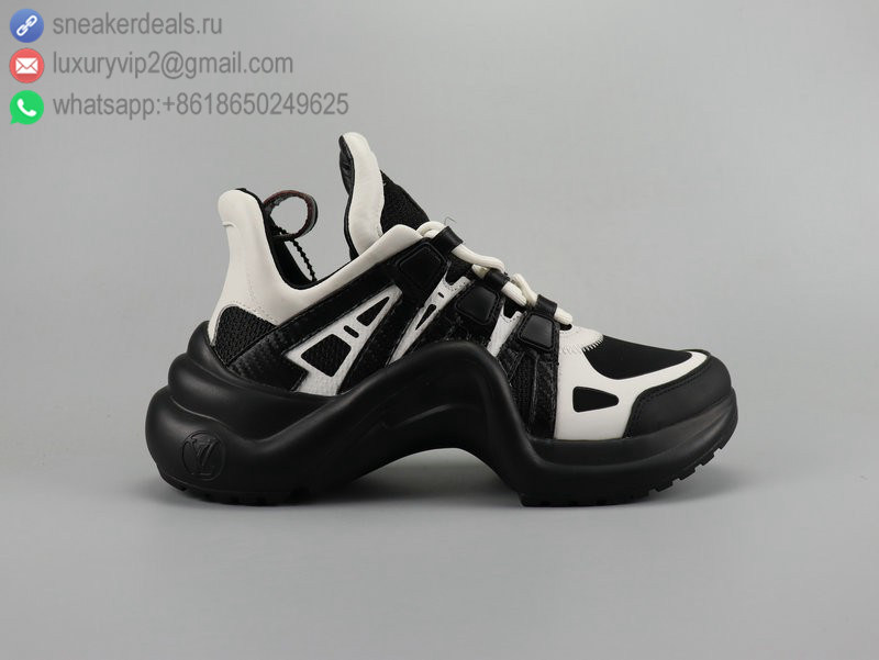 LV ARCH BLACK WHITE LEATHER UNISEX SNEAKERS